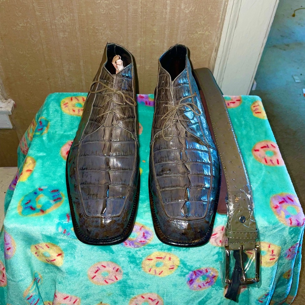 Mauri Hornback Ankle Boots with SZ 42 free belt - Picture 2 of 7